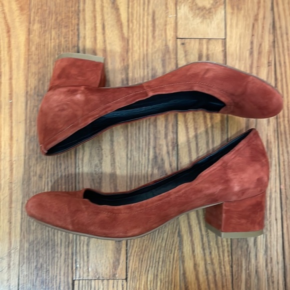 Free People Jeffrey Campbell Burnt Orange Suede Cyndi Block Heel Women’s Size 8 - Picture 6 of 10